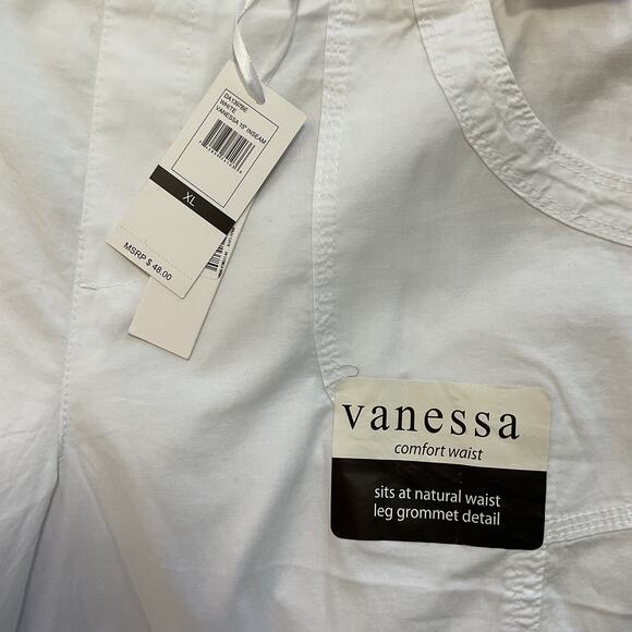 Valerie Women's Dash Flex Knit Waist Cargo Pocket Capris White PXL NWT - Picture 7 of 12